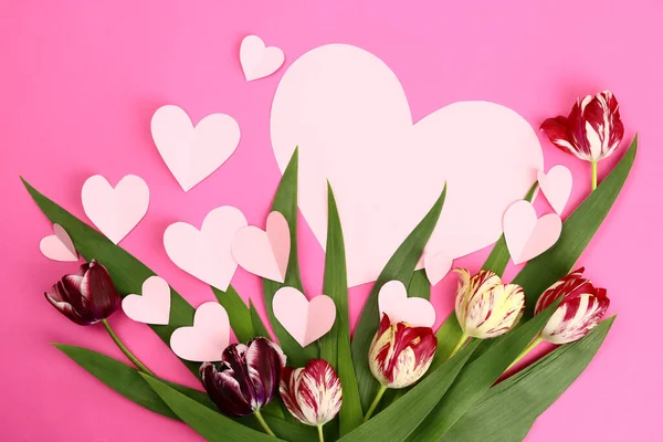 Love Wedding Mock Flowers Leaves Paper Shape Heart — Stock Photo, Image