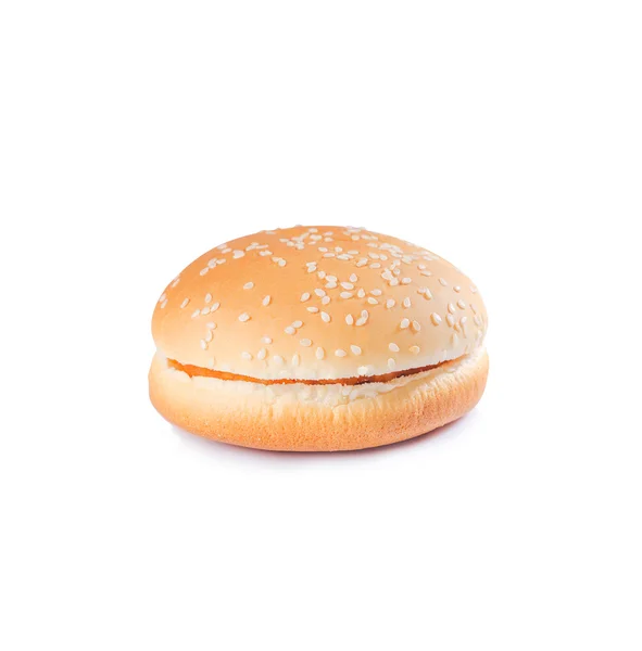흰색 배경에 고립 된 햄버거 롤빵 — 스톡 사진