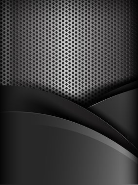 Koyu krom siyah ve gri öğe arka plan doku vect katman