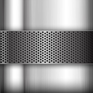 Parlak çelik dokusu üzerinde tutun metal arka plan vektör 