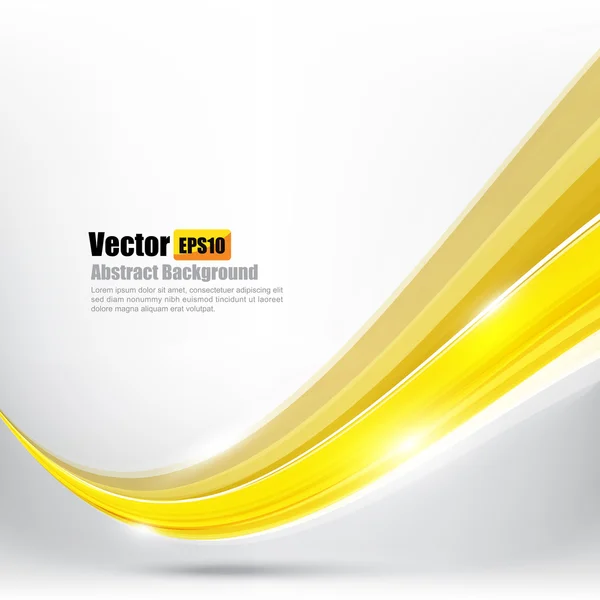 Fondo abstracto Ligth gold curve and wave element vector ill — Vector de stock