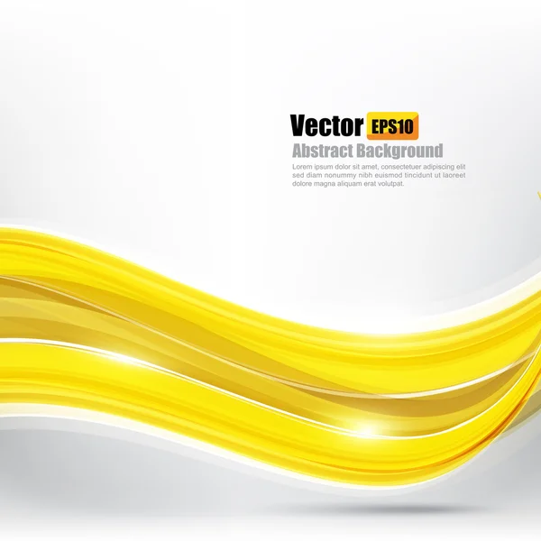 Fondo abstracto Ligth gold curve and wave element vector ill — Vector de stock