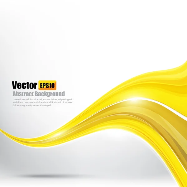 Fondo abstracto Ligth gold curve and wave element vector ill — Vector de stock