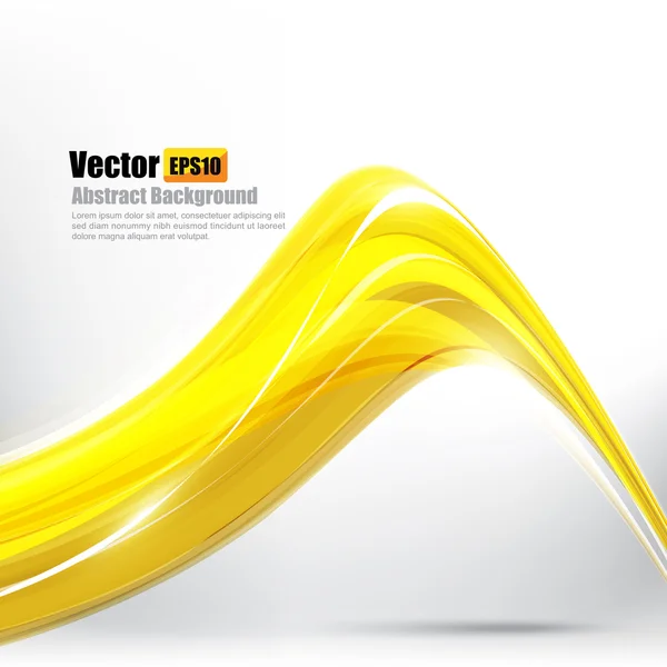 Fondo abstracto Ligth gold curve and wave element vector ill — Vector de stock