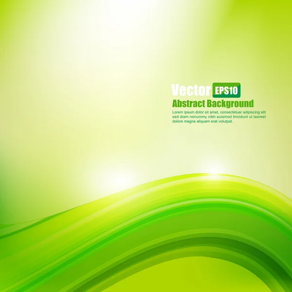 Fondo abstracto Ligth green curve and wave element vector illustration eps10 — Vector de stock