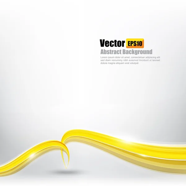 Fondo abstracto Ligth gold curve and wave element vector ill — Vector de stock