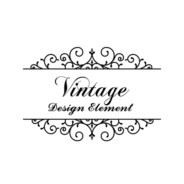 Decorative vintage and classic design element vector illustratio — Stock Vector