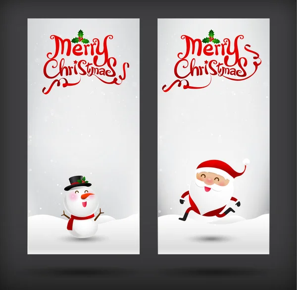 Boldog karácsonyi kártya mintadeszka-val copyspace-vecto gyűjteménye — Stock Vector