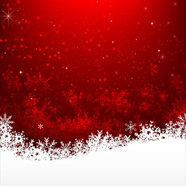 Рождественская Снежинка Ночным Светом Звезды Снегопадом Абстрактная Векторная Иллюстрация Eps10 — стоковый вектор