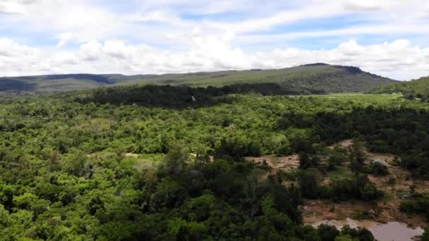 Vue Angle Élevé Vue Aérienne Paysage Pittoresque Une Ferme Agricole — Video