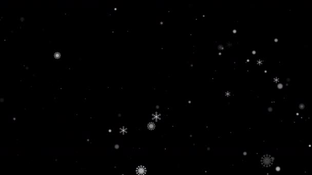 Fondo Abstracto Copo Nieve Que Cae Para Celebración Navidad Decoración — Vídeo de stock