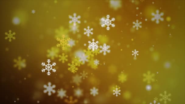 Fondo Abstracto Copo Nieve Que Cae Para Celebración Navidad Decoración — Vídeos de Stock