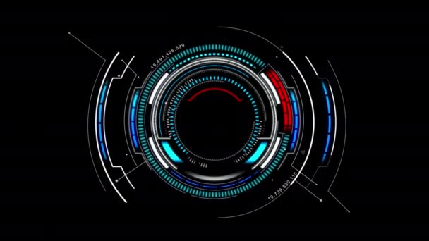 Rendering Head Display Interface Futuristic Cyber Concept Shallow Depth Field — Vídeos de Stock