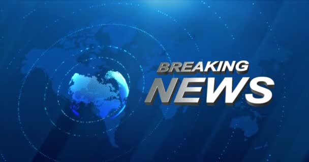 템플릿 Breaking News Template 프로그램의 텍스트와 지구를 사이버 미래의 스타일에 — 비디오