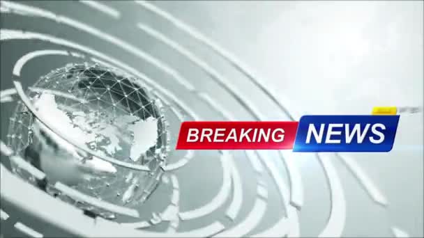 Breaking News Template Intro Pour Émission Nouvelles Télévisées Avec Texte — Video