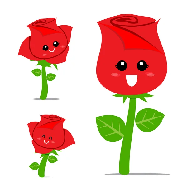 Rose Cartoon 001 — Stockvector