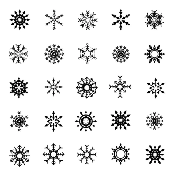 009-Navidad Copos de nieve 005 — Vector de stock