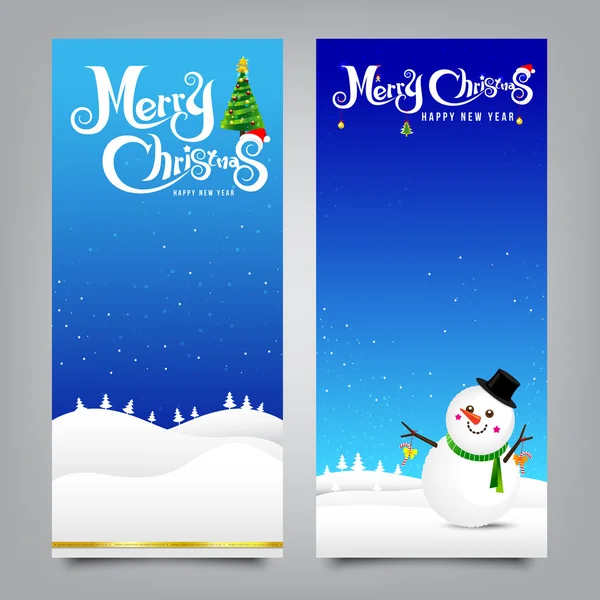 028-Buon Natale banner Collezione di biglietti di auguri 002 — Vettoriale Stock