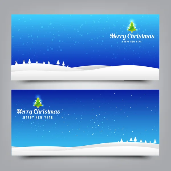 031-merry Christmas banner collectie van wenskaart 005 — Stockvector