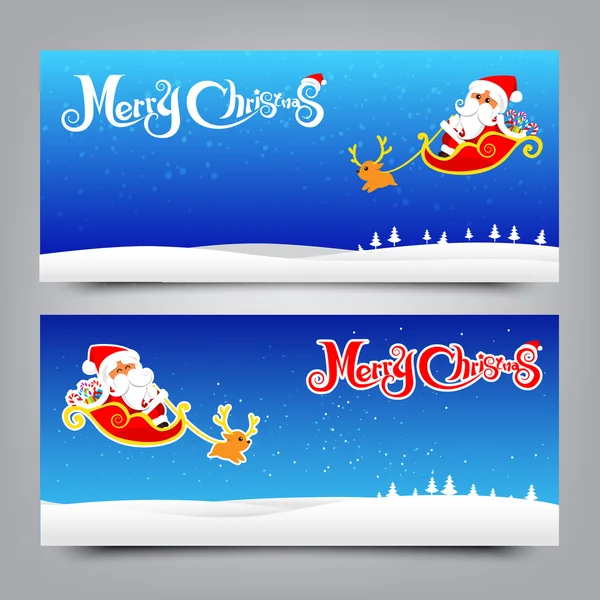 034-Buon Natale banner Collezione di biglietti di auguri 008 — Vettoriale Stock