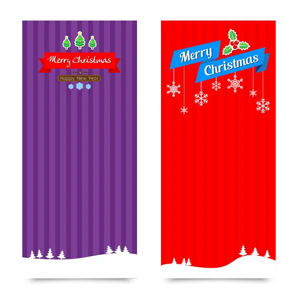 045-frohe Weihnachten Banner Hintergrund Vektor Illustration Colle — Stockvektor