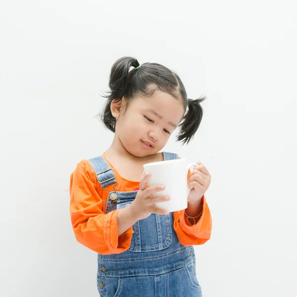 Isolado retrato asiático bebê menina — Fotografia de Stock