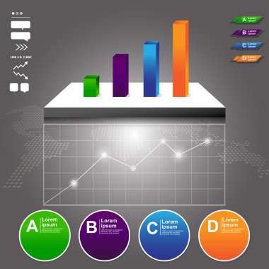 Boş grafik ve grafik sembolü Infographic