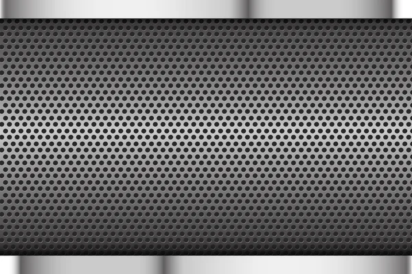 Chrom schwarz und grau hintergrund textur — Stockvektor