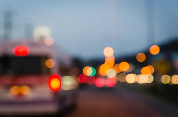 Verkehr Bokeh auf der Straße, pattaya chonburi thailand — Stockfoto