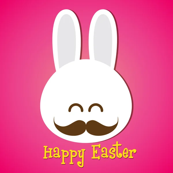 Veselé Velikonoce úsměv králík bunny karikatura 002 — Stockový vektor