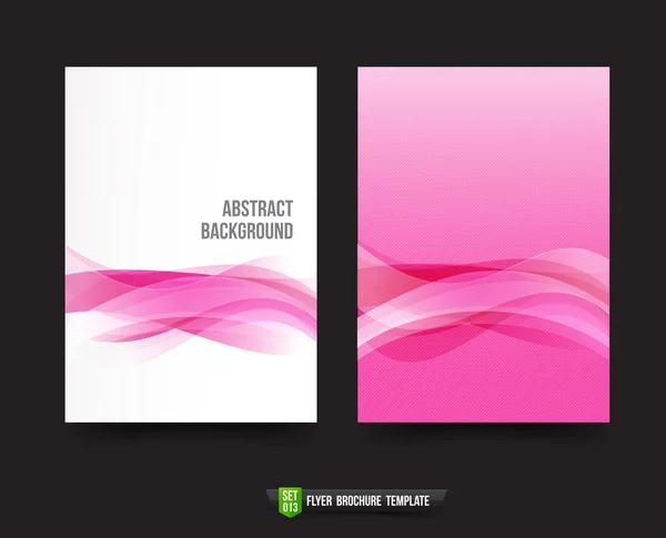 Folheto Brochura fundo modelado 013 Ligth rosa curva e wav —  Vetores de Stock