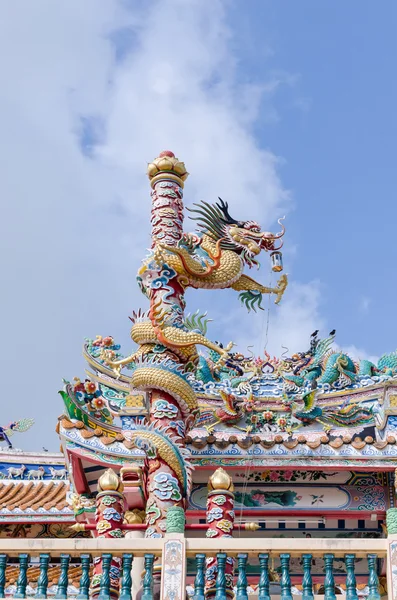 Old chinese temple public art in Pataya Thailand — Stock Photo, Image