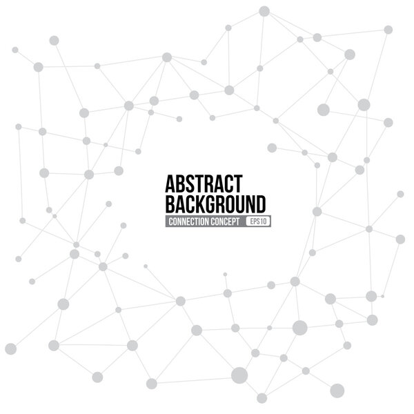 Connection concept abstract background grey line and dot element