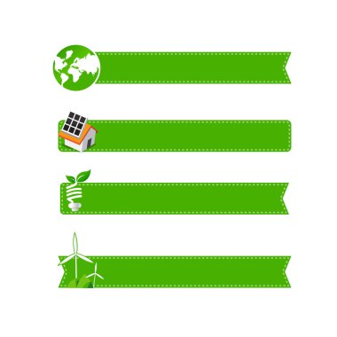 Eco icon ad tag ribbon banner, vector illustration eps10