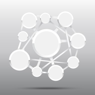 Boş ağ Infographic kalıp, bağlantı iş kavramı,