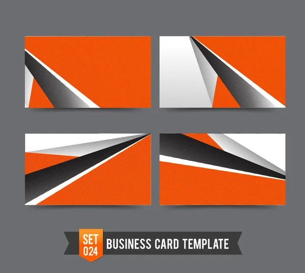 Набор шаблонов для визитной карточки 024 Orange — стоковый вектор