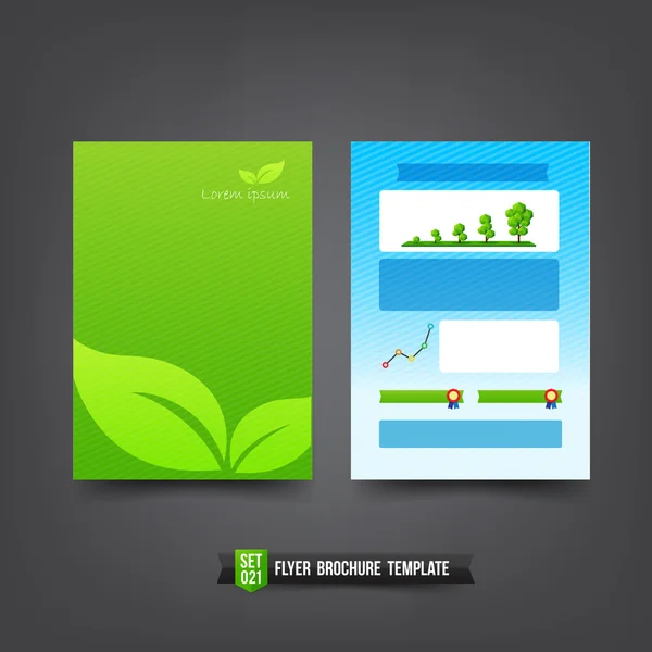 Flyer Brochure background templated 021 Ecology concept green ve — Stockový vektor