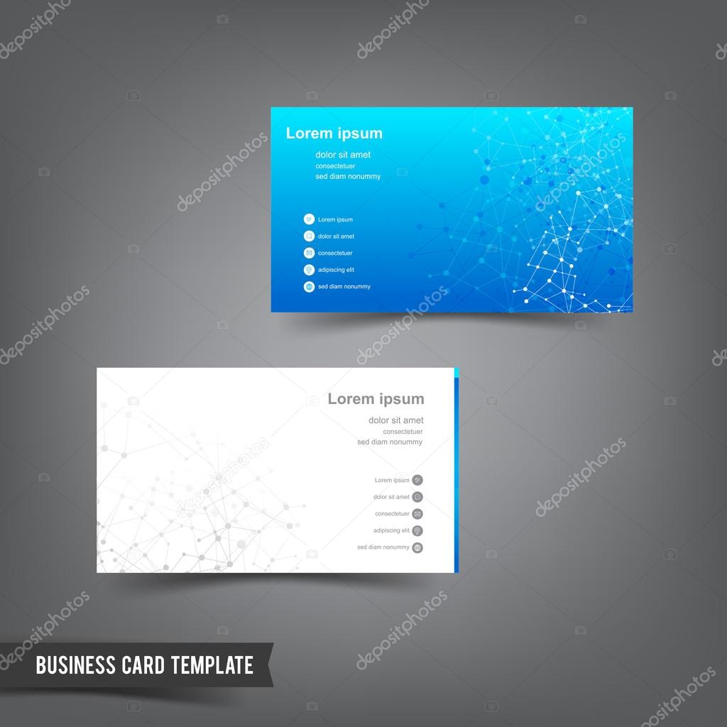 Business Card template set  025 connection network concept
