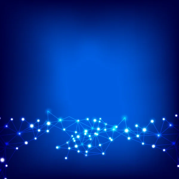 Abstract technology background line and glow dot element vector 