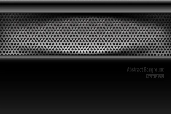 Chrome black and grey background texture vector illustration 004 — Stok Vektör