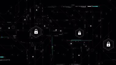 Fütürist dijital veri arayüzü, derin bir mavi bilim kurgu HUD ortamı, siber güvenlik ortamındaki devasa bilgi akışlarını, sistem kodlarını, yüzdeleri ve analitik panelleri görselleştiriyor.