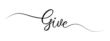 Basit harf betik yazı sancak vektörü siyah renk verir