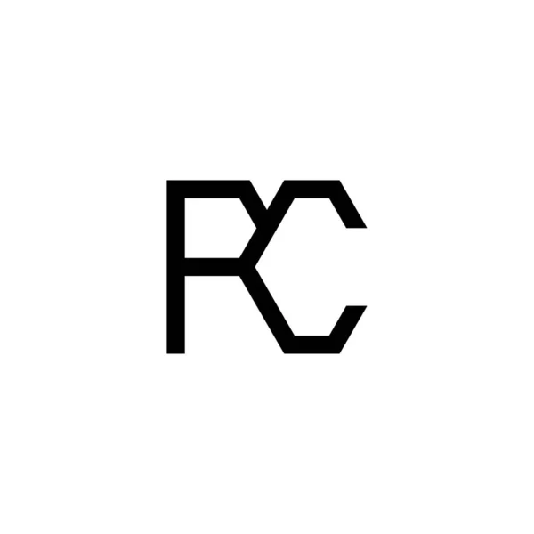 Letra Inicial Logo Vector Negro Color — Vector de stock
