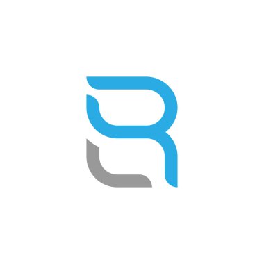 soyut ilk harf RB logo vektörü
