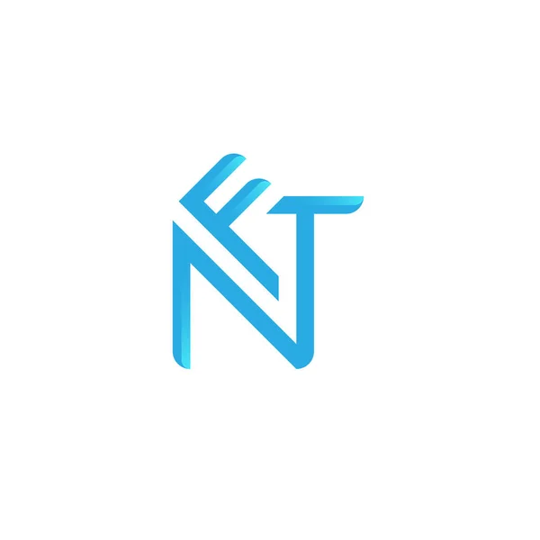Початкова Літера Вектор Логотипу Монограми Nft — стоковий вектор