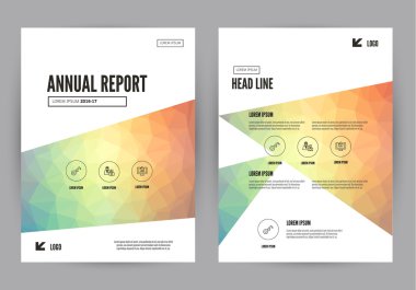Yıllık rapor broşür broşür ve ilan şablonu A4 boyutu tasarım