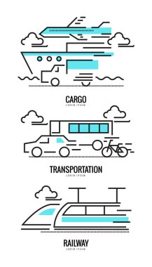 Kargo, demiryolu ve ulaşım kavramları.