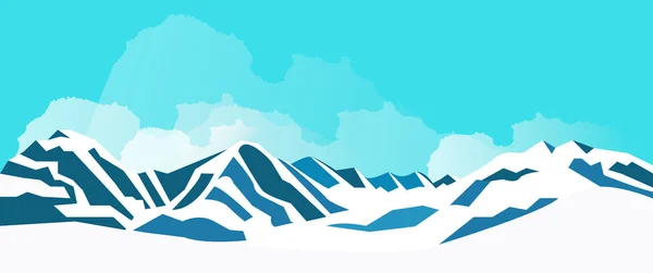 Winter mountains. — Stock Vector