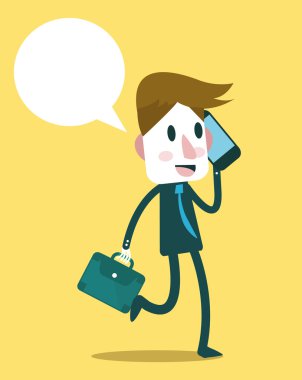 cep telefonundan arıyor işadamı.