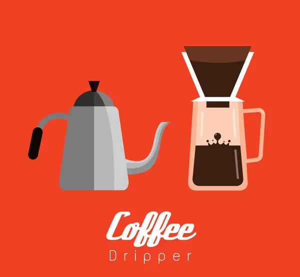 Coffee Dripper Equipments. — Stock Vector